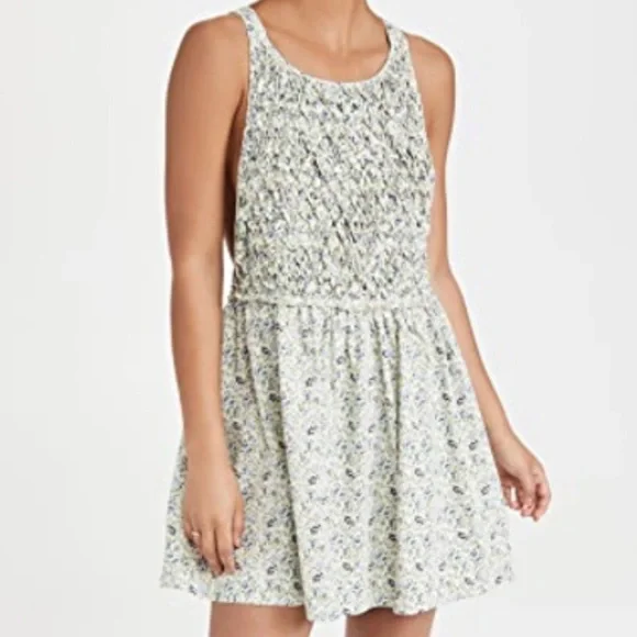 FREE PEOPLE Petunia Sleeveless Minidress In Tea Combo size Small. New with tags. - Picture 3 of 10
